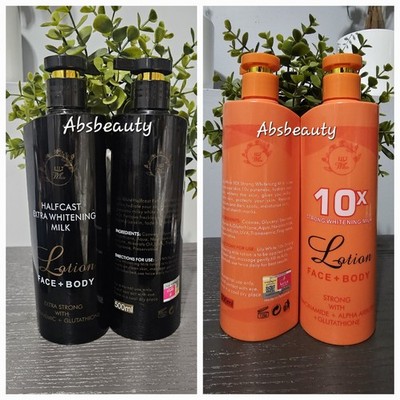 Lily White Face & Body Lotion - 10x & Half C Extra Whitening Milk. 1pc