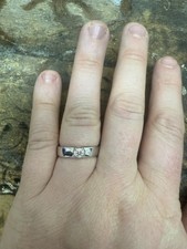 18ct white gold diamond ring, size U, 0.20ct