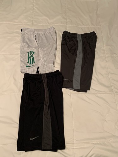 Lot Of 3 Nike Boys Athletic Shorts Mesh Youth Medium Dri Fit Loose Basketball