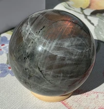 Sunset Flash Labradorite Sphere #107 Healing Reiki Gift Decor Art