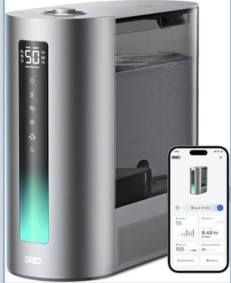 Dreo 6L Humidifiers for Bedroom, Smart Warm  Cool Mist for Large Room, 60Hr