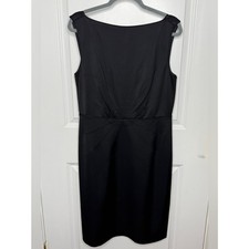 Banana Republic Starburst Satin Sheath Sleek Little Black Dress Sz 12 | GUC