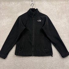 The North Face Fleece Jacket Womens Size Medium Black Full Zip Pockets