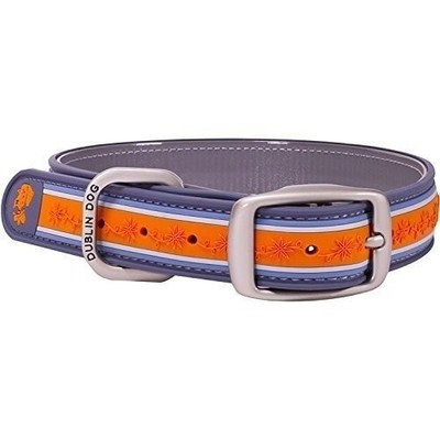 Dublin Dog Co. 17'' x 21.5'' Wild Flower Collar, Large, Tangerine Twist