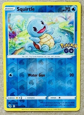 2022 POKÉMON GO SQUIRTLE REVERSE HOLO 015/078 NM+