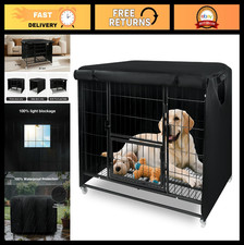 48" Heavy Duty Dog Crate Cover - 900D Oxford, Insulated, UV  Chewproof, Waterpr