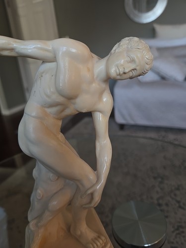 The Discobolus Discus Thrower Sculpture By G. Ruggeri Made In Italy - Picture 2 of 5