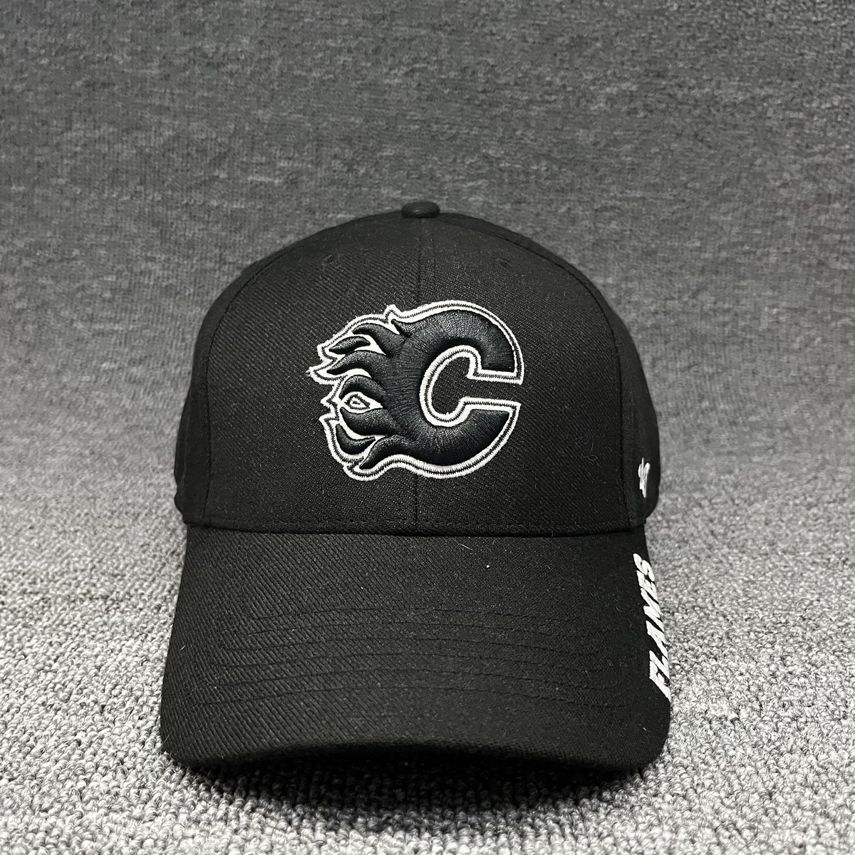 Calgary Flames '47 MVP Adjustable Hat Black NHL Structured Cap OSFA