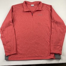 Columbia 1/4 Zip Pullover Sweater Men  s XL Knit Fleece Lined Hiking Outdoors