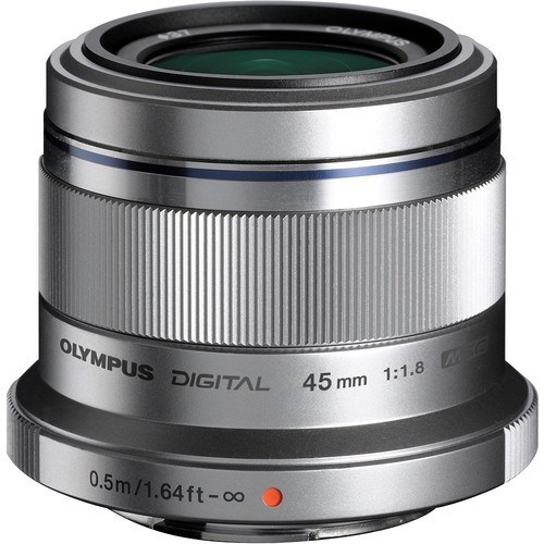 Olympus M.Zuiko Digital 45mm f/1.8 Lens - Silver