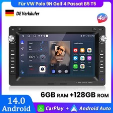 Für VW Polo 9N Golf 4 Passat B5 Sharan Bora Carplay Autoradio Android GPS 6+128G