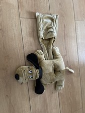 VINTAGE RETRO ARM REST CHAIR HOPPER THE DOG REMOTE CONTROL CUP HOLDER CUTE BROWN