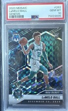 LAMELO BALL 2020-21 MOSAIC ROOKIE GENESIS PRIZM SP VARIATION CASE HIT PSA 10 