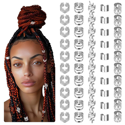 50 Stück Dreadlocks Schmuck, Haar Schmuck Braids Schmuck haarschmuck Gold Haarsc