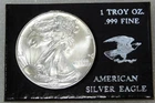1992 American 1 oz Silver Eagle BU .999 Fine Silver in holder #M362