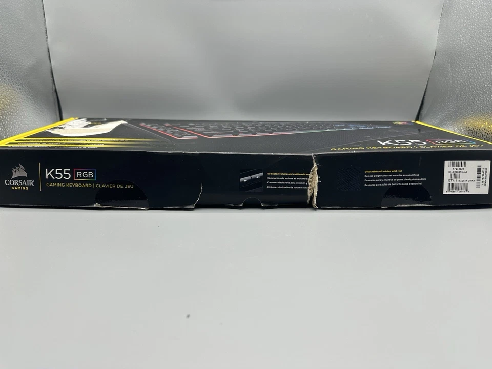 Corsair K55 RGB Gaming Keyboard – English QWERTY – Tested, Complete in Box - Image 2 of 4