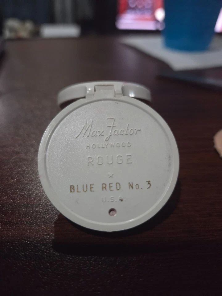 Propiedad de Vivien Leigh Usado Max Factor Azul Rojo #3 con Contenido Sydney Guilaroff Foto 2 de 4