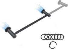 Magnetic Towel Bar for Refrigerator 14-25 Inch Adjustable 1 Pack Black