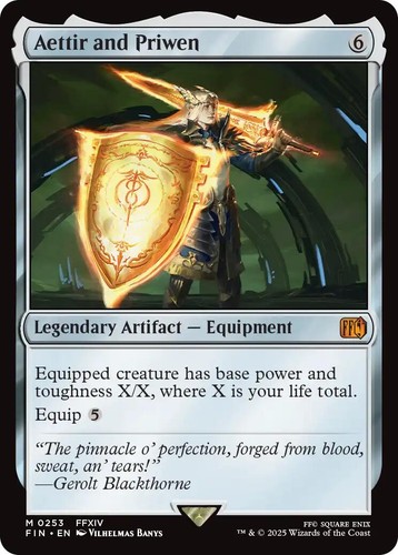 Aettir and Priwen #253 - Final Fantasy MTG Mythic Legendary Artifact Equipment