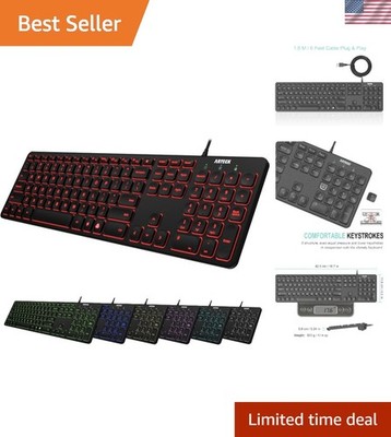 Modern RGB Backlit USB Keyboard   Comfortable, Stylish & Multi-Functional