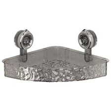 Suction Cup Bathroom Storage Shelf No Drill Storage Basket Multifunctional Clear