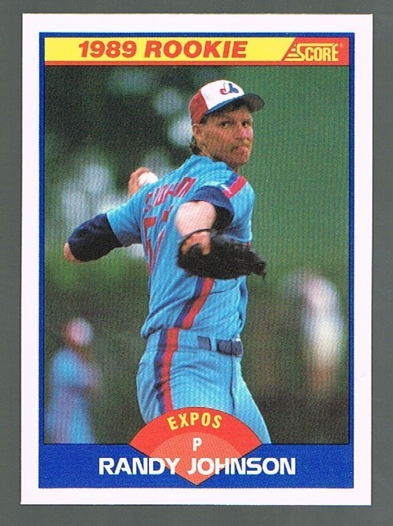 1989 Score Baseball Randy Johnson Rookie Card #645 HOF Set Break NM