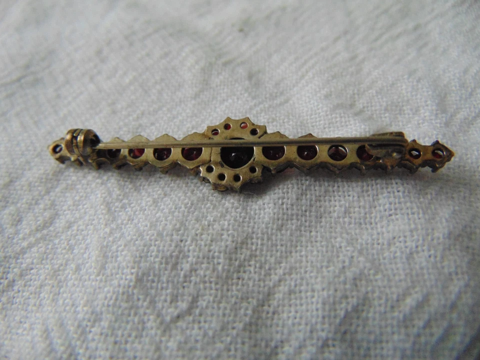 vintage antique genuine Garnets brooch - Image 2 of 4