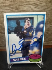 #215 1980-81 Topps Don Edwards Buffalo Sabres In-Person ON-CARD AUTO