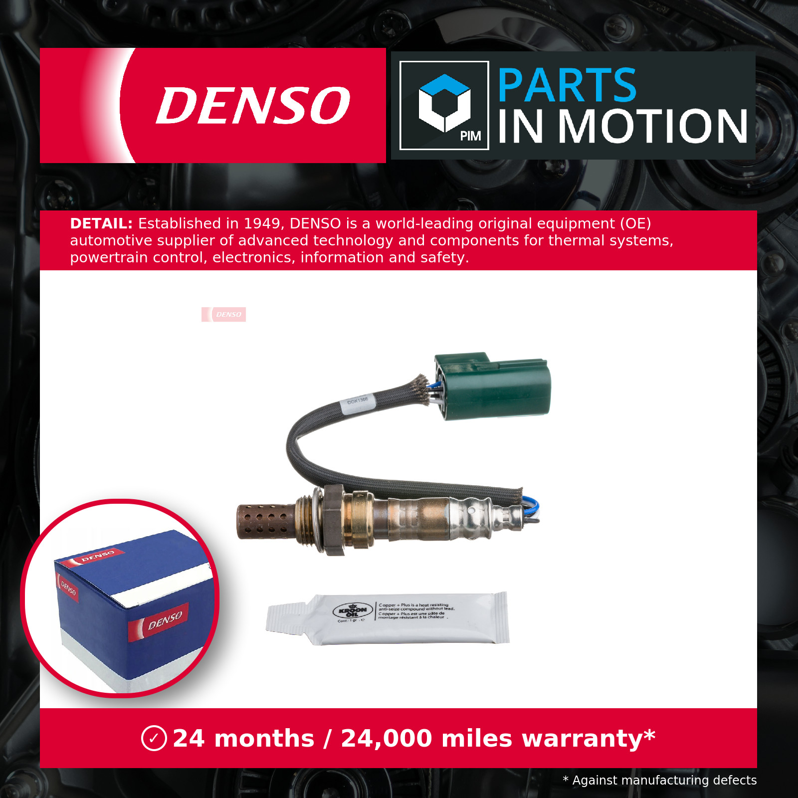 Lambda Sensor DOX-1366 Denso Oxygen 226A0AX000 Genuine Top Quality Guaranteed