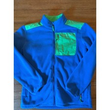 Vineyard Vines Boys Blue Green Colorblock Full Zip Fleece Jacket Size L 16-18