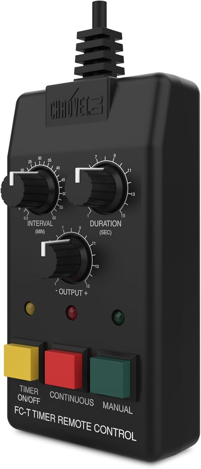 Professional Fog Machine Timer Remote Control - Intuitive Interface in Black