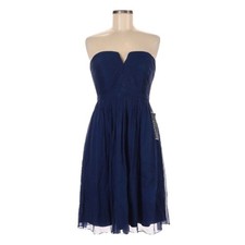 J.Crew Selma Strapless Silk Taffeta Dress Navy Blue 6 Cocktail Bridesmaid NWT