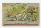 Mr Fancy Cancel Mother Swan's Worm Syrup Vintage Ad Card #2045