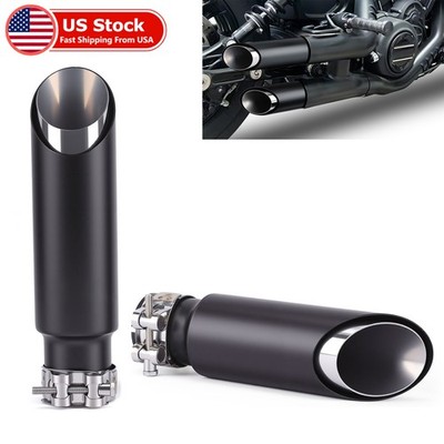 2PCS Shorty GP Exhaust Pipe Muffler For Indian Scout Sixty Bobber Twenty 2015-25