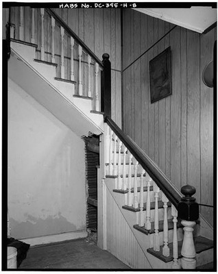 Washington DC Howard Road Samuel H Lucas House Interior Staircase 1900s