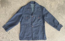 VINTAGE MONTGOMERY WARD JACKET DENIM STYLE 70S LEISURE SUIT COAT SEPARATE BLUE