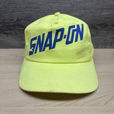 Vintage Snap-on Hat Cap Snap Back Yellow Blue Tool Advertising Mens 80s
