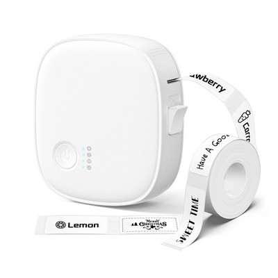 XenGro Mini Label Maker Machine with Tape AH-P05, Portable Bluetooth S, White