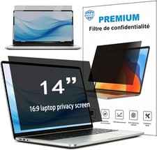 14 Inch Laptop Privacy Screen Filter 16:9 - Black Anti-Glare Protector Shield