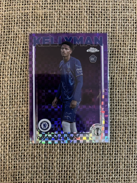 Omari Kellyman /3 Rookie 2024-25 Topps Chrome UCC UEFA Purple RC Cardiff City