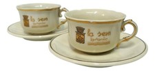 coppia tazzine da caffè da collezione bar la sem taranto anni 30  richard ginori