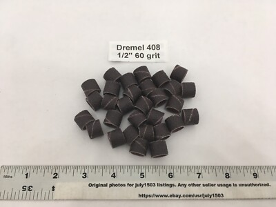 (30) NEW Dremel 408 Sanding Drums - 60 Grit - 1/2'' Rotary Tool Band Sleeve