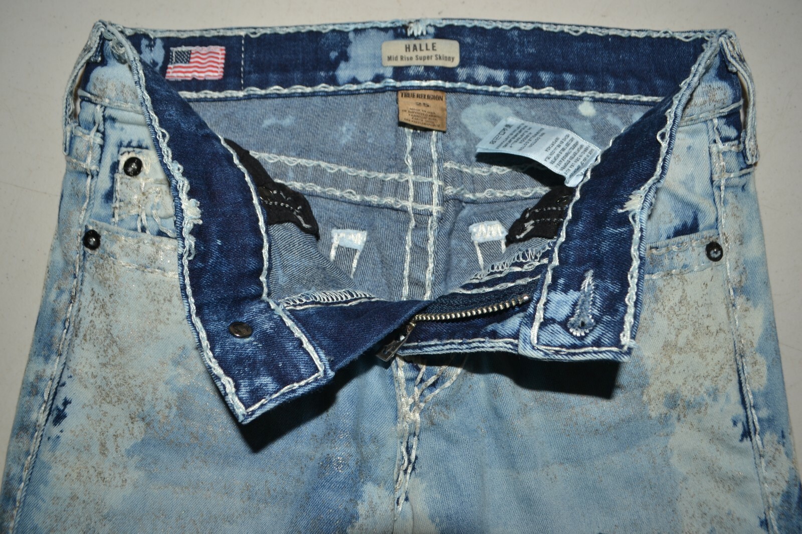 True Religion Women's Halle Super T Mid Rise Super Skinny Jeans Sz 25x29 thumbnail 8