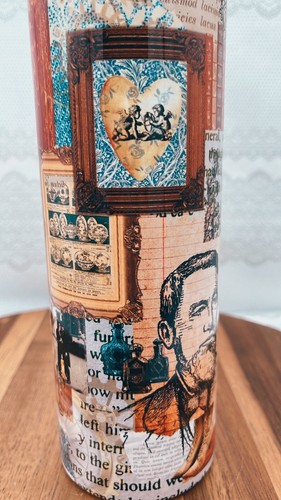 Junk Journal Custom Tumbler Made By Me: 20oz Love Letter Old world - Picture 4 of 8