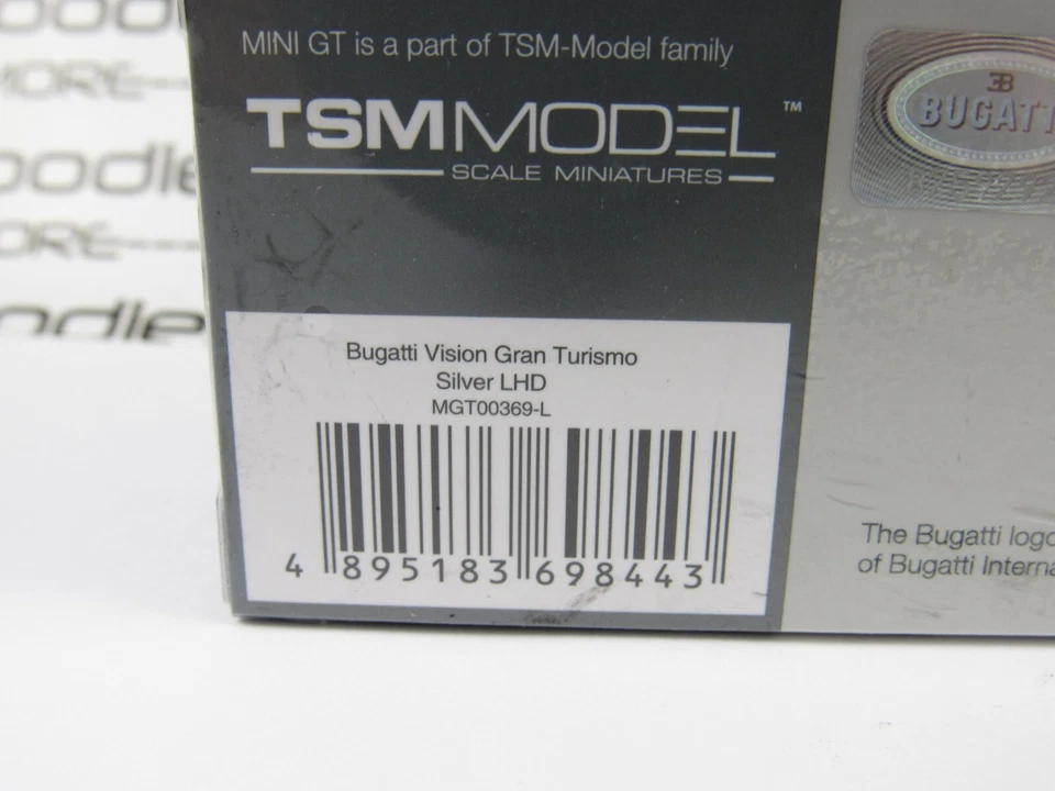 Mini-GT 2022 edición Overseas Box plateado Bugatti Vision Gran Turismo #MGT00369-L Foto 4 de 4