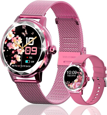 Smartwatch Damen Frauen mit Telefonfunktion Sportuhr Armbanduhr