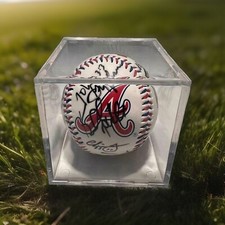 1999 Atlanta Braves Team Signed Baseball Smoltz 3:3, Jones, Cox (See Photos)