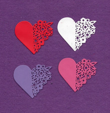 HEART  28 Valentine love die cuts scrapbook cards