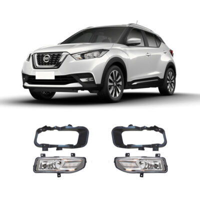 For 2017-2019 Nissan Kicks Fog Lights Lamp with Assembly Set & Bracket L&R Side