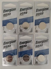 Energizer CR2032 3V Lithium Batteries - Pack of 6